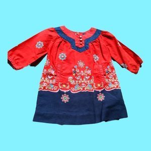 Vintage Baby Gap 3-6 month Dress w/pockets Floral, Bird, Mandala Design
